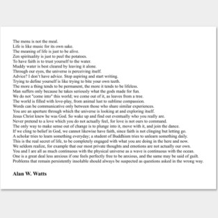 Alan W. Watts Quotes Posters and Art