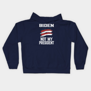 biden not my president Kids Hoodie