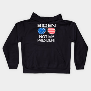 biden not my president Kids Hoodie