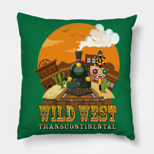 Wild West Railroad Pillow