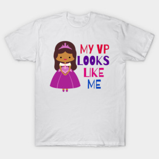 MY VP LOOKS LIKE ME Madam Vice President Black Girls Kids T-Shirt