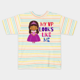 MY VP LOOKS LIKE ME Madam Vice President Black Girls Kids Kids T-Shirt