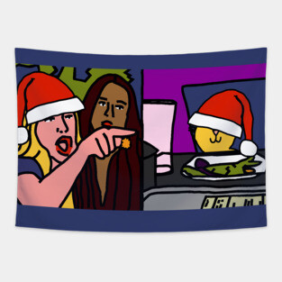 Christmas Cat Tapestry