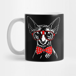 Canadian Sphynx cat with glasses Mug