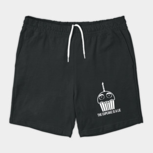 THE CUPCAKE IS A LIE -WHITE Shorts