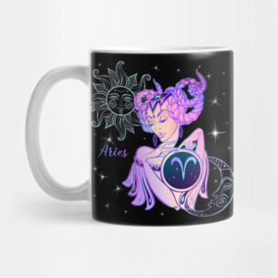 Aries Astrology Horoscope Zodiac Sign Illustration Mug