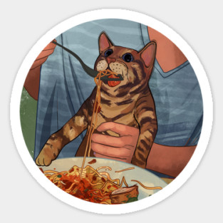 Spaghetti Cat Sticker