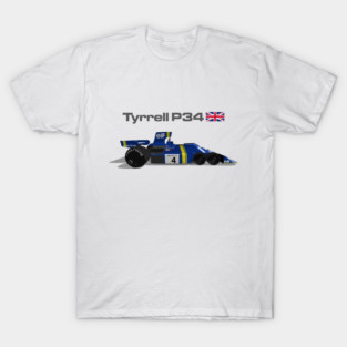 Tyrrell P34 Six Wheel Racecar T-Shirt