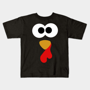 Thanksgiving Turkey Face Kids T-Shirt