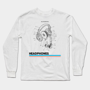 Design of Headphones Long Sleeve T-Shirt