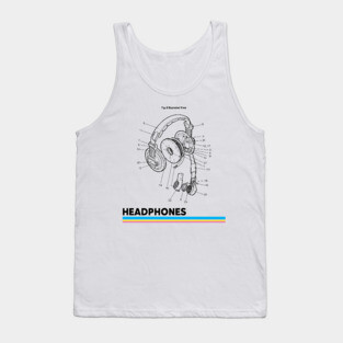 Design of Headphones Tank Top