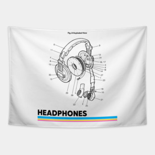Design of Headphones Tapestry