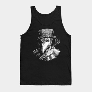 Vintage chill plague doctor smoking pipe Tank Top