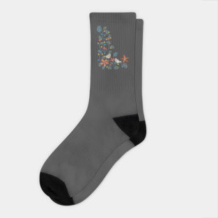 Tangled Lights with Birds Socks