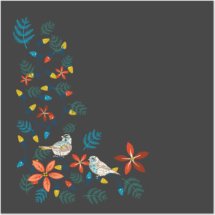 Tangled Lights with Birds Posters and Art