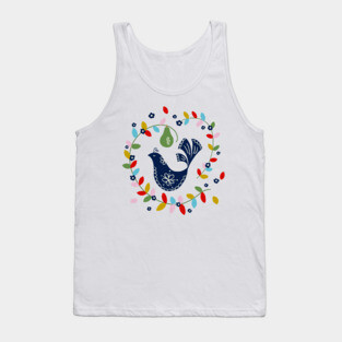 Classic Christmas  Partridge in a Pear Tree Tank Top