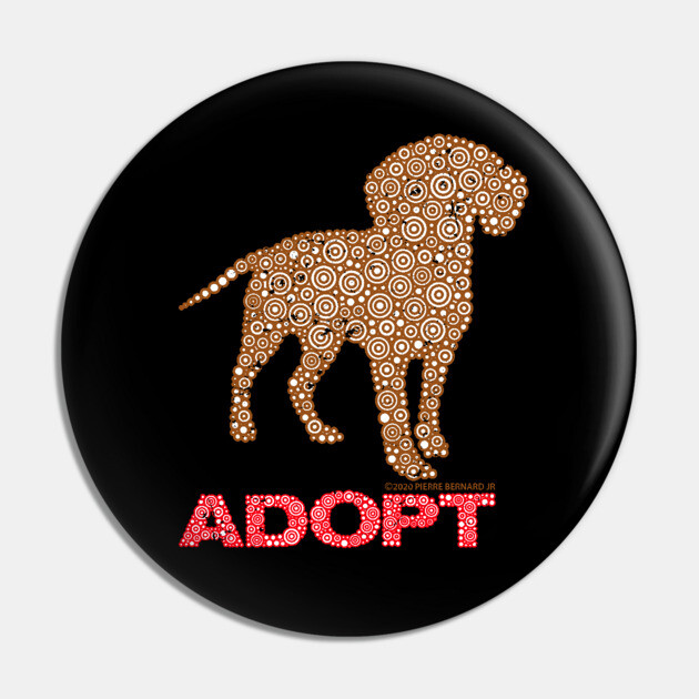 Adopt A Shelter or Rescue Dog Circle Design Adopt A Pet Pin