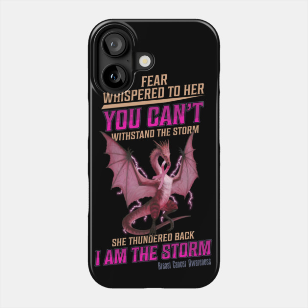 Breast Cancer Awareness Dragon Phone Case by Mystik Media LLC
