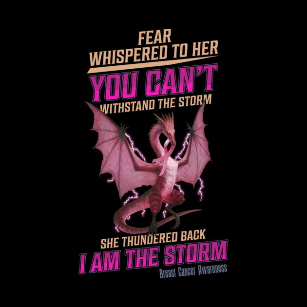 Breast Cancer Awareness Dragon by Mystik Media LLC
