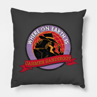 Carmen Sandiego Grunge Pillow
