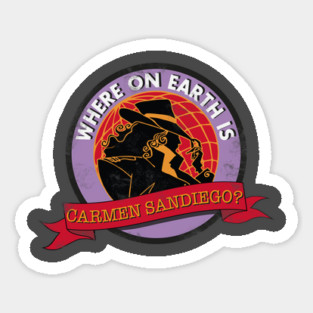 Carmen Sandiego Grunge Sticker
