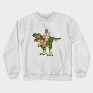 Jesus On Dinosaur Crewneck Sweatshirt