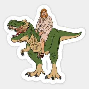 Jesus On Dinosaur Magnet