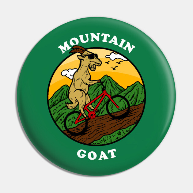 Mountain Goat Pin by dumbshirts