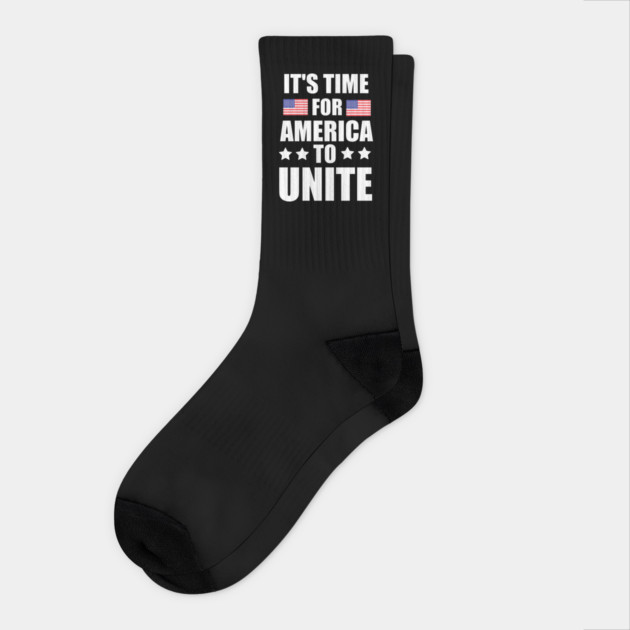 It's Time For America To Unite, Biden President Socks by logiamerch