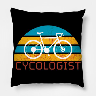 Funny Cycologist Bicycle Humor Pillow