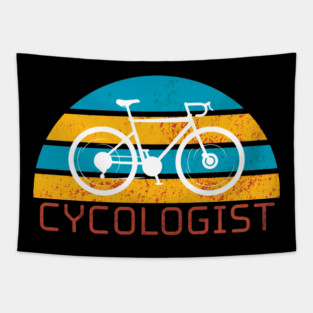 Funny Cycologist Bicycle Humor Tapestry