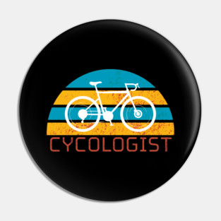 Funny Cycologist Bicycle Humor Pin