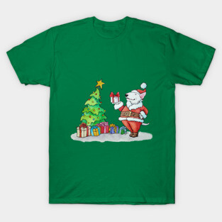 Christmas Bull Terrier T-Shirt