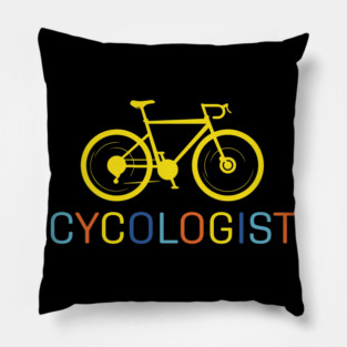 Funny Cycologist Bicycle Humor Pillow