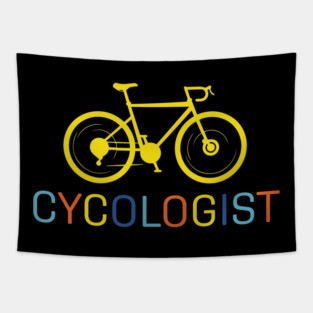 Funny Cycologist Bicycle Humor Tapestry