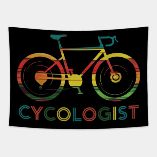 Funny Cycologist Bicycle Humor Tapestry