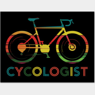 Funny Cycologist Bicycle Humor Posters and Art
