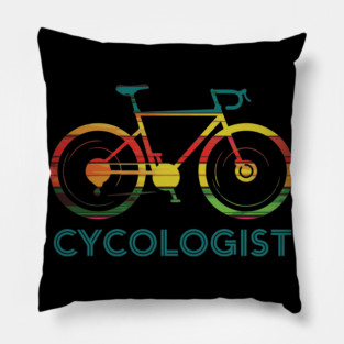 Funny Cycologist Bicycle Humor Pillow