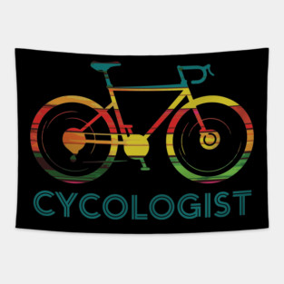 Funny Cycologist Bicycle Humor Tapestry