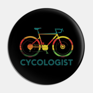 Funny Cycologist Bicycle Humor Pin