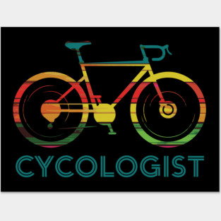 Funny Cycologist Bicycle Humor Posters and Art