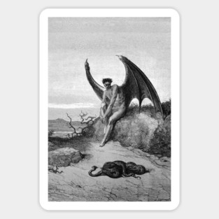Lucifer the Fallen Angel | Paradise Lost | Satanic Art Sticker