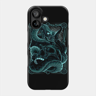 Skull with Snake 01 Phone Case