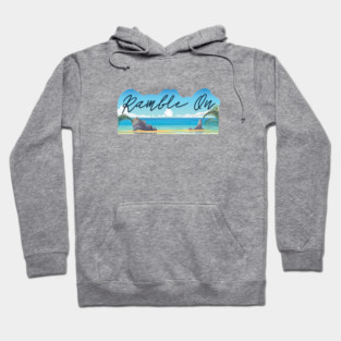 Ramble On Classic Rock Lyrics Ocean Beach Hoodie