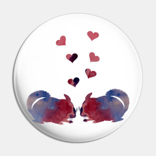 Chinchilla Couple Pin