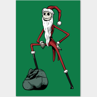 Santa Jack Skellington Posters and Art