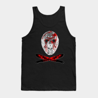 Bloody Mask and Machete Tank Top