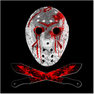 Bloody Mask and Machete Posters and Art