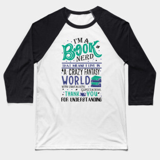 Book Nerd Baseball T-Shirt