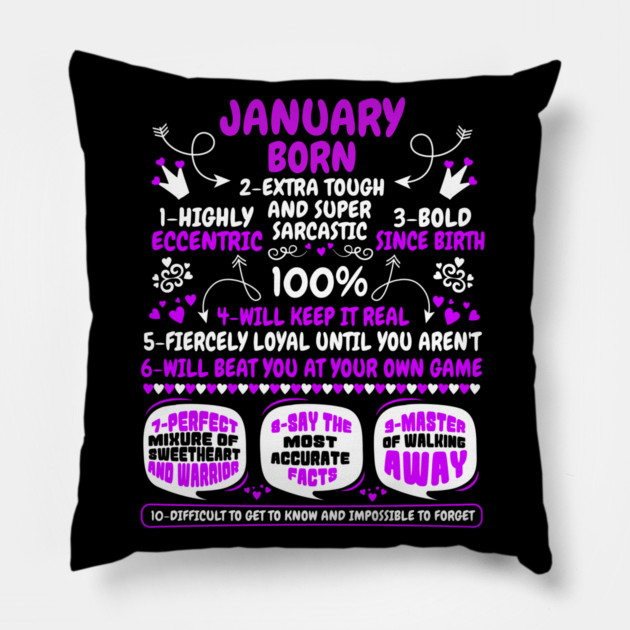 January Born Pillow by MCALTees